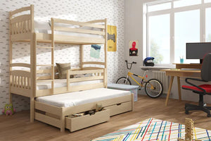 Wooden Bunk Bed Storage