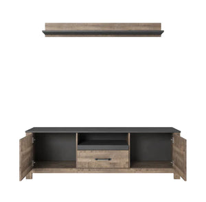 Sand TV Cabinet + Wall Shelf 165cm