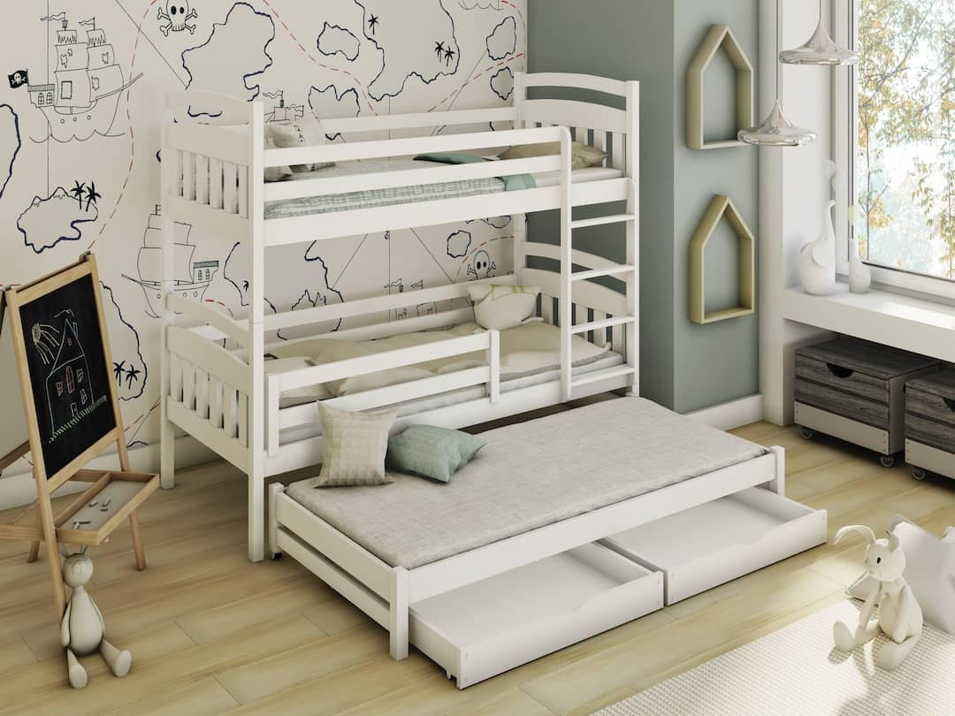 Wooden Bunk Bed Storage